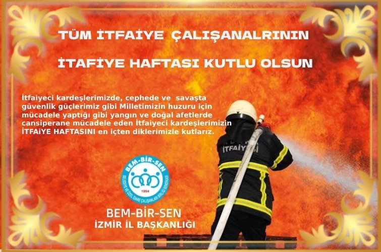 İtfaiye Haftası Kutlu Olsun